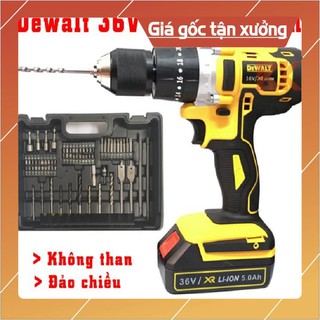 Máy khoan bê tông dùng pin, máy khoan bê tông búa dewalt 36v tặng bộ mũi khoan