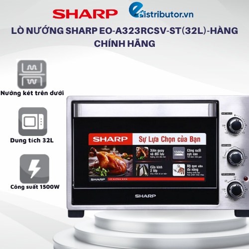 Lò nướng Sharp EO-A323RCSV-ST(32L)-Hàng Chính Hãng