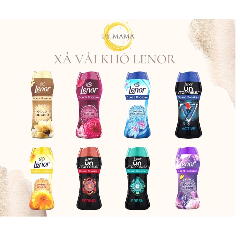 Viên xả vải Lenor UK nhiều mùi hương cho quần áo thơm lâu