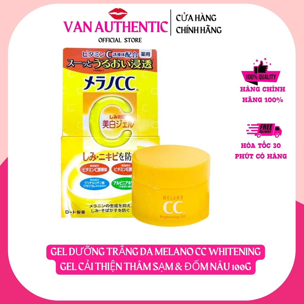 Kem dưỡng trắng da ngừa thâm mụn Melano CC Brightening Gel 100g