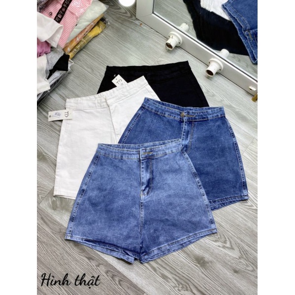 Quần short jeans không túi cao cấp