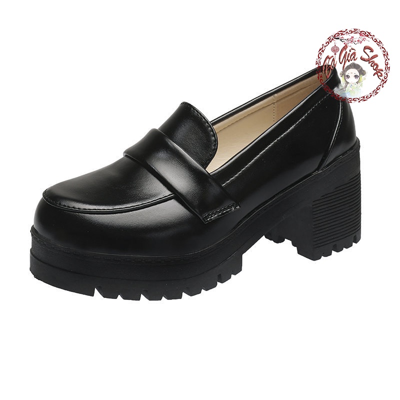 Giày học sinh đế vuông 7cm