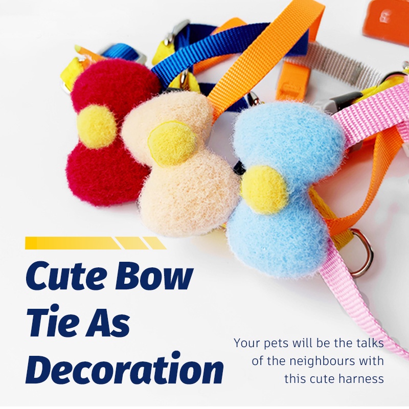 HamshMoc Bộ Dây Dẫn Cún Cưng Đi Dạo Mềm Mại Có Thể Điều Chỉnh