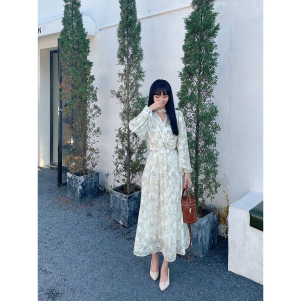 Váy nữ Baeshop voan tơ dáng dài thời trang