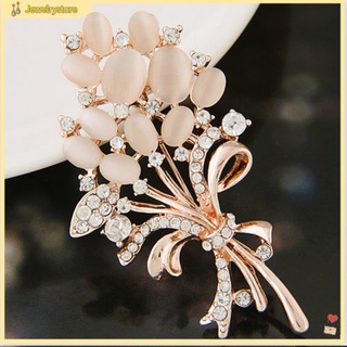 (jewelrystore) Ghim cài khăn choàng hình hoa đính kim cương giả lấp lánh thời trang cho nữ