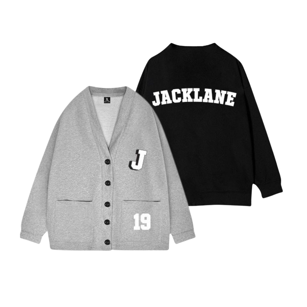 Áo khoác Cardigan Jack Lane, Áo khoác nỉ oversize nam nữ JL, Local Brand JACK LANE