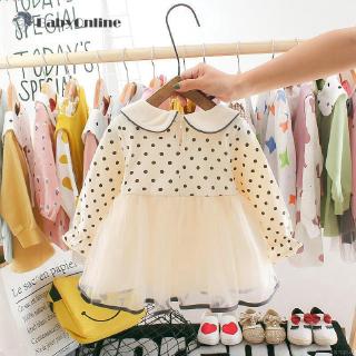 Đầm bé gái tay dài phối lưới