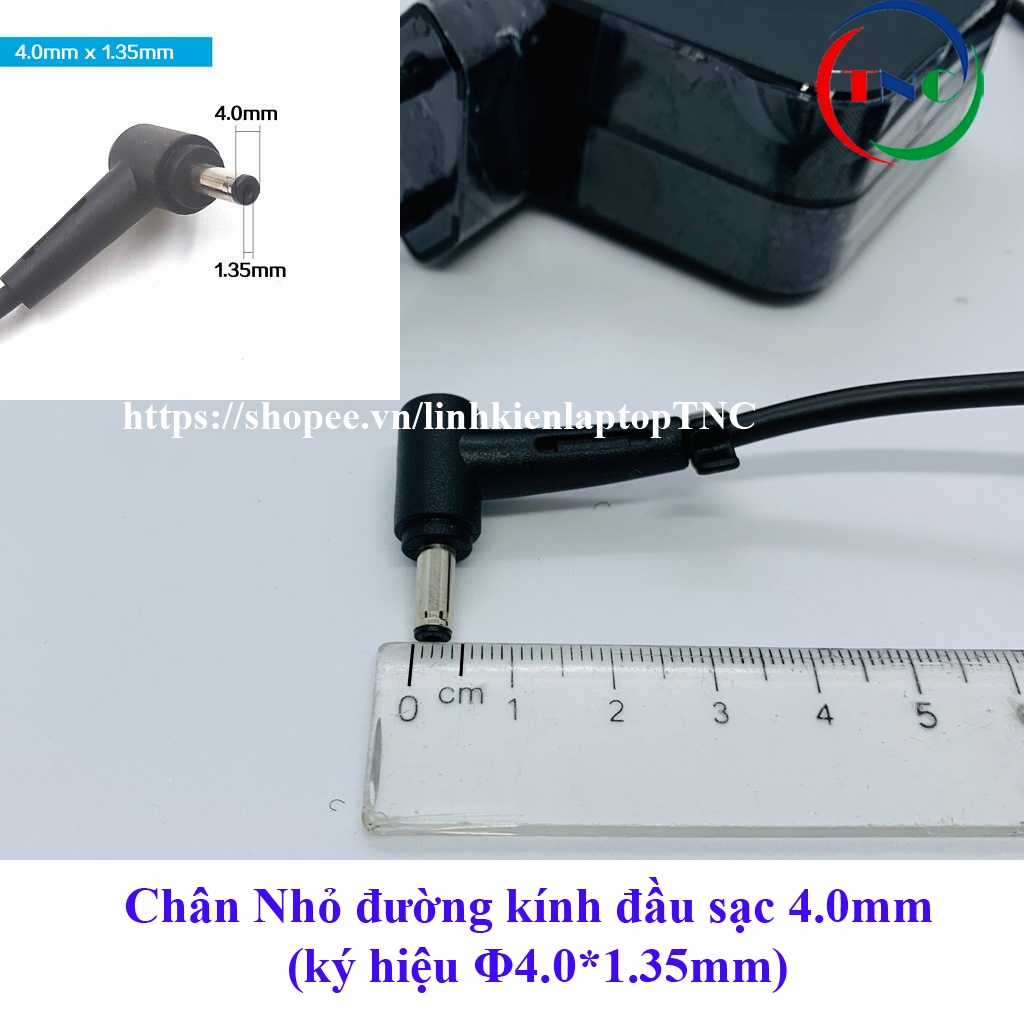 Sạc Laptop ASUS 19V 2.37A 45W vuông ZIN chân nhỏ 4.0mm*1.35mm [Bảo hành 12 tháng]