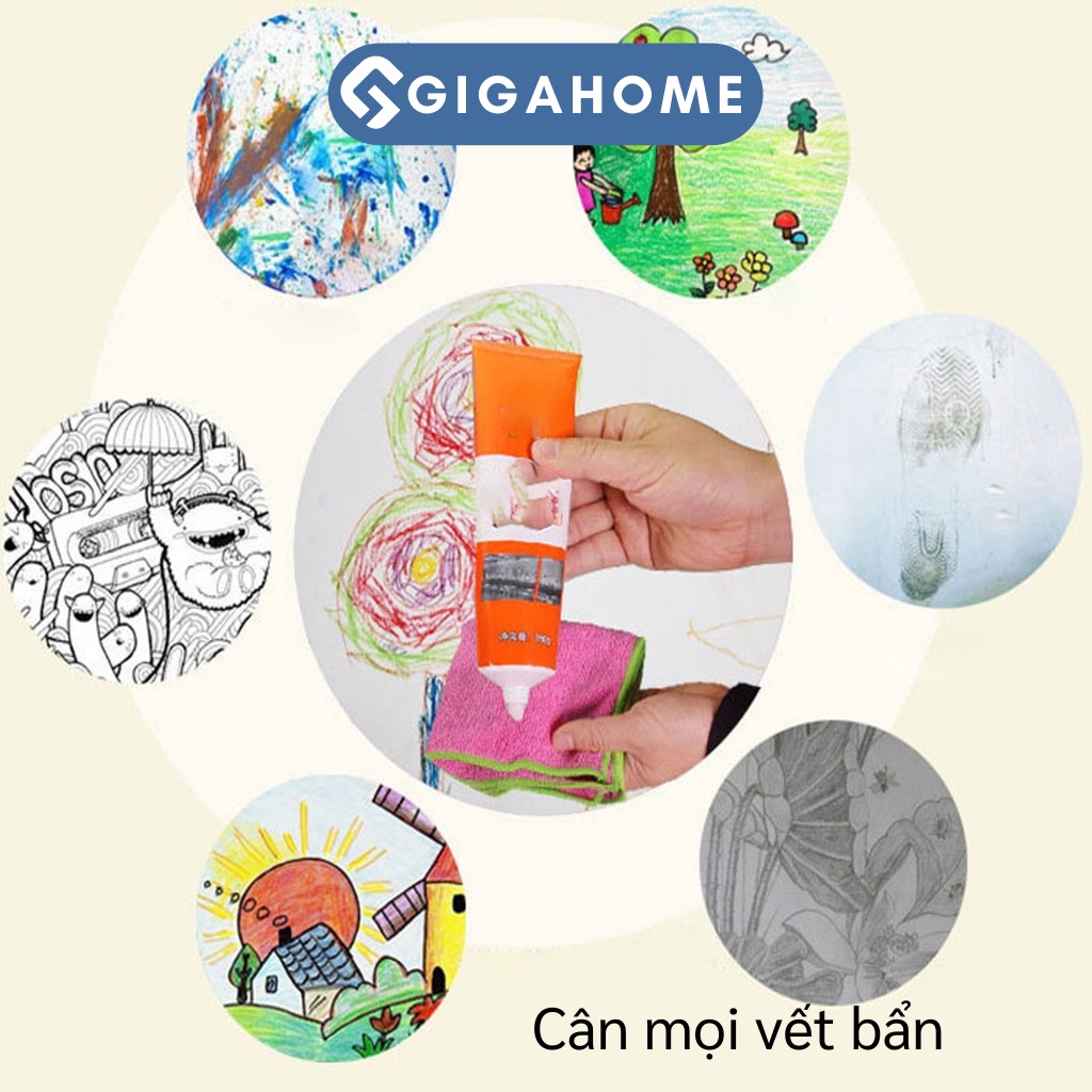 Kem Tẩy Vết Bẩn, Bút Màu Trên Tường GIGAHOME Làm Sạch Mọi Bề Mặt 180gram 6227