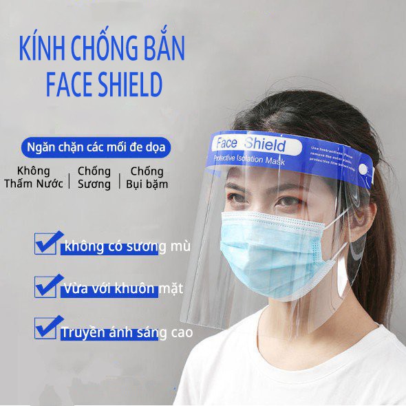 Mặt nạ mũ kính bảo hộ chống giọt bắn phòng ngừa dịch Face Shield ASIA chính hãng chất lượng cao tốt nhất thị trường