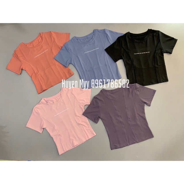 [XẢ SALE] ÁO TẬP CROPTOP TAY NGẮN CỰC XINH Ạ
