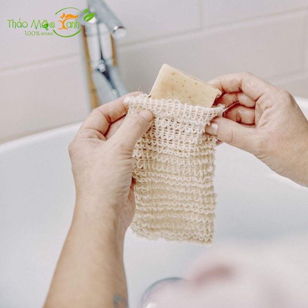 Túi đựng xà bông sợi tự nhiên tạo bọt
