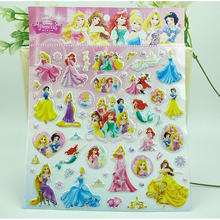 (Hoàn xu 20% mã FSS06MAY5)Hình dán sticker những nàng công chúa, nữ hoàng Elsa, Búp bê Barbie, Ngựa Pony, Heo Peppa