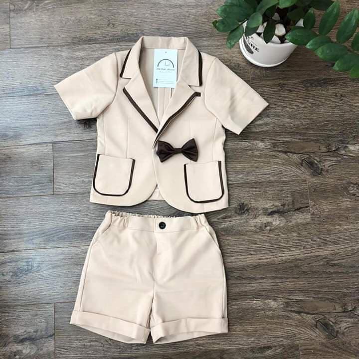 Set Vest Cộc Vàng Be - Thanh Lịch Và Dịu Mát