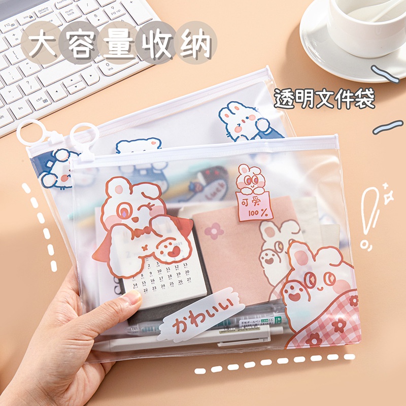 Túi zip lụa đựng bút A5 chống thống nước nhiều mẫu hoạt hình mới nhất dễ thương cho bé gái Home Shop Online