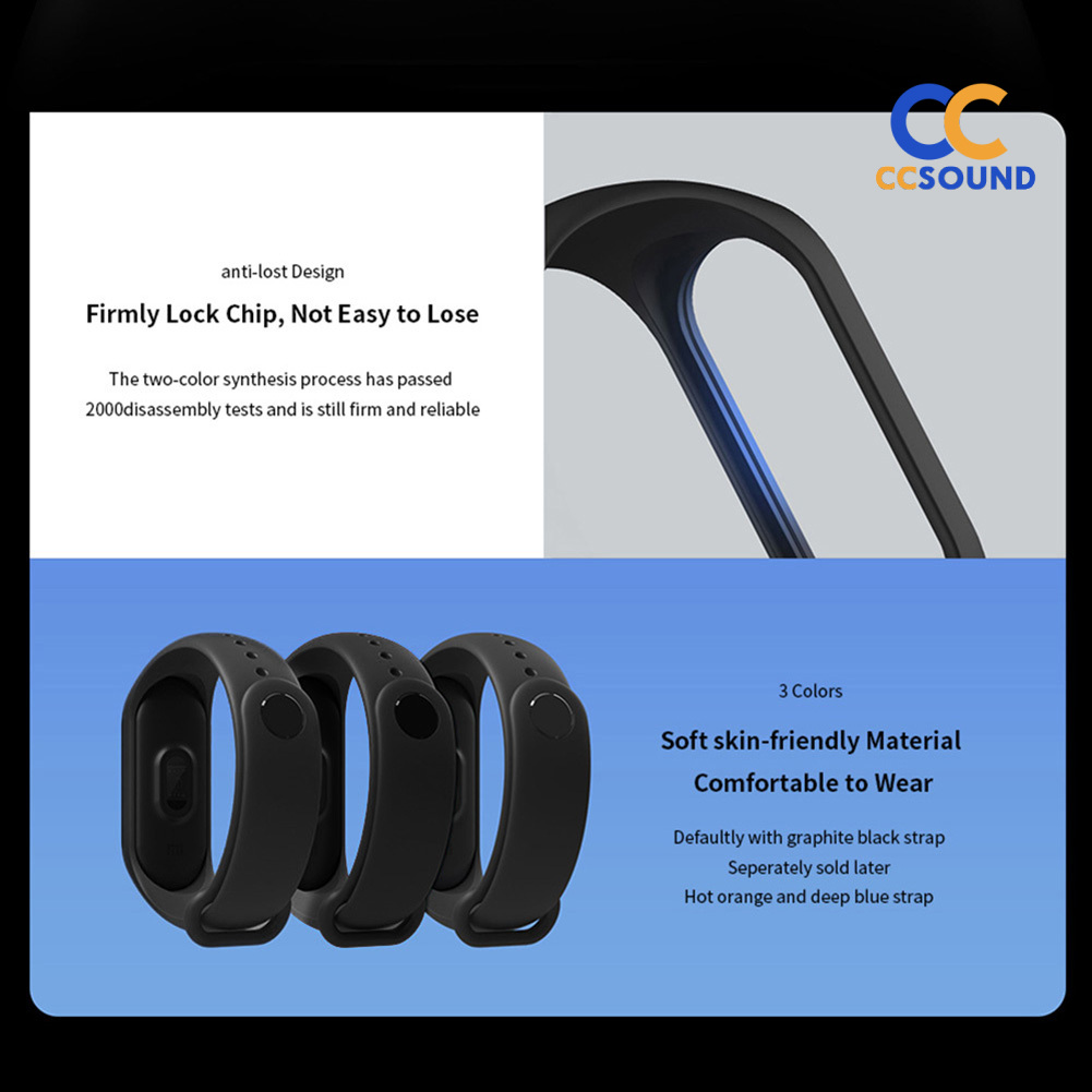 Vòng đeo tay thông minh Xiaomi Mi Band 3 theo dõi tình trạng sức khỏe đa năng tiện lợi