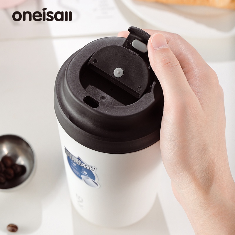 Cốc sứ ONEISALL giữ nhiệt phong cách cổ điển uống trà cà phê 380ml