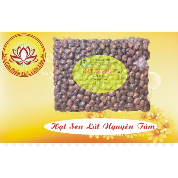 HẠT SEN LỨT KHÔ NGUYÊN TÂM 500gram