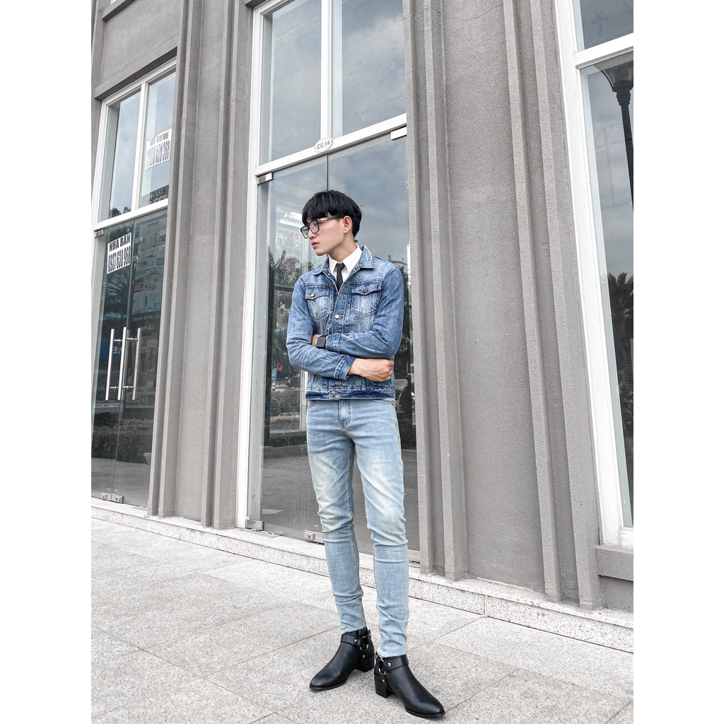 Quần jean nam xanh nhạt ✅ Quần jean xanh nam ✅ Dáng skinny Daddystore