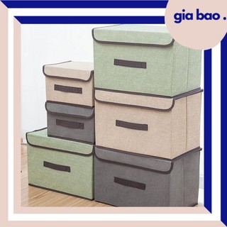 Set 2 túi vải đựng đồ khung cứng