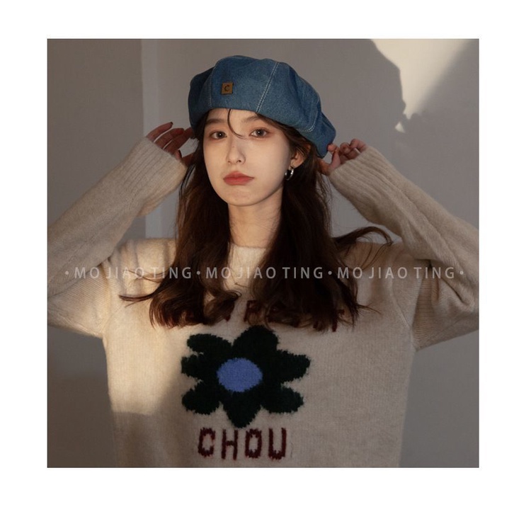 Mũ Beret Cao Bồi Phong Cách Retro Anh Quốc Dễ Phối Đồ Hợp Thời Trang Xuân Hè Cho Nữ