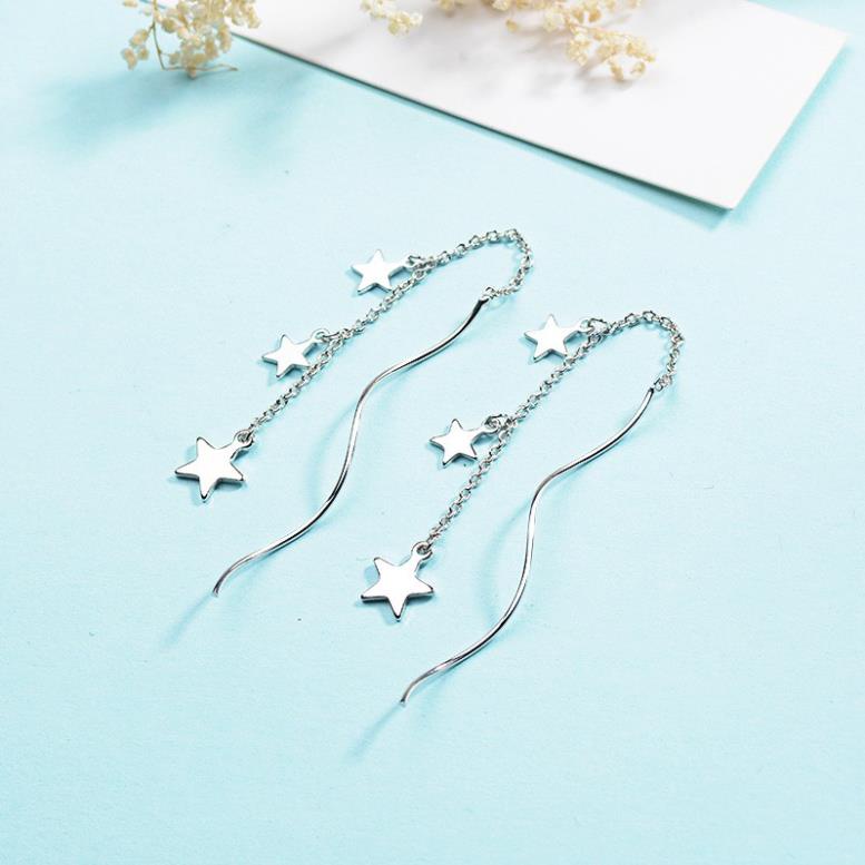 (0171) Khuyên Tai Tua Rua Dài Đính Sao Sáng Hàn Quốc Thanh Lịch ⭐️⭐️
