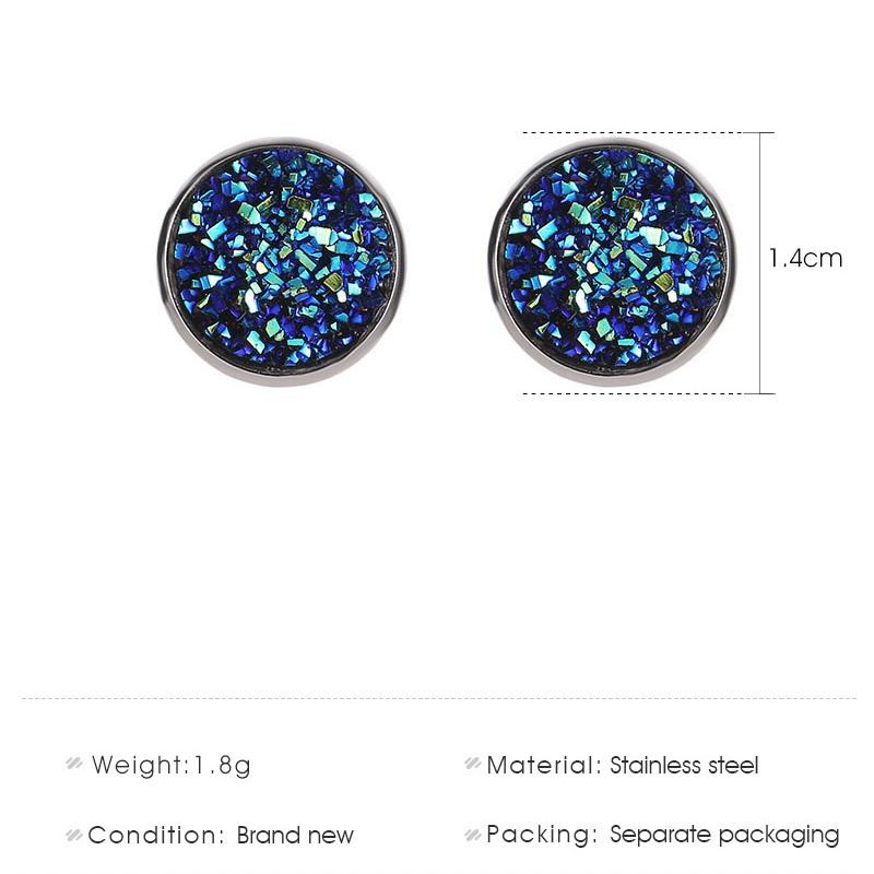 Khuyên tai dạng tròn chất liệu thép không gỉ kích thước 12mm