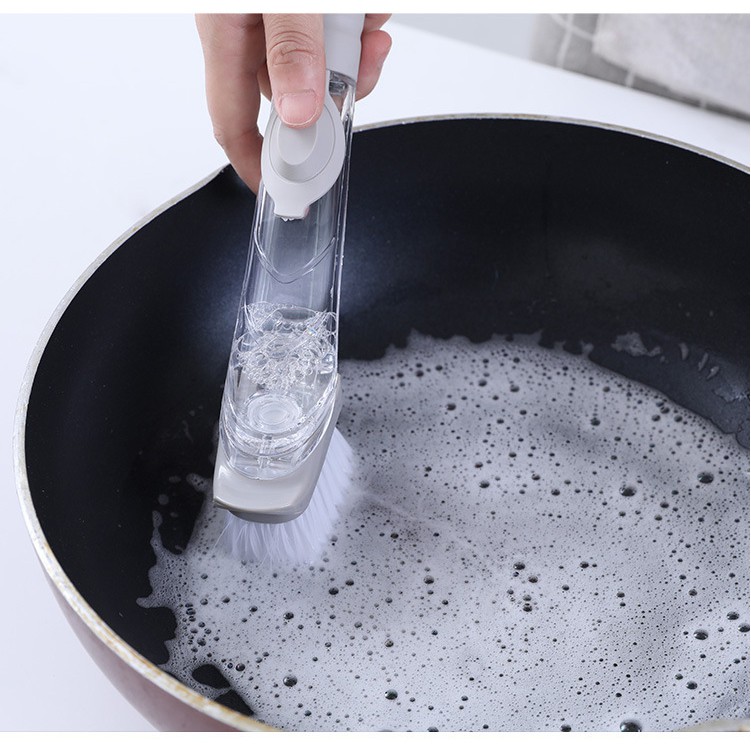 Cây Rửa Bát Đĩa, Dụng Cụ Rửa Chén, Đồ Rửa Bát Thông Minh Có Quai Cầm Tránh Tiếp Xúc Trực Tiếp Với Nước Rửa Bát Chén