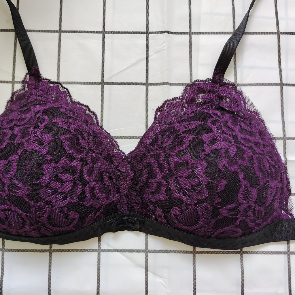 Set Bra - Bralette ren sexy không gọng, mút mỏng - Màu tím - NY04 | BigBuy360 - bigbuy360.vn