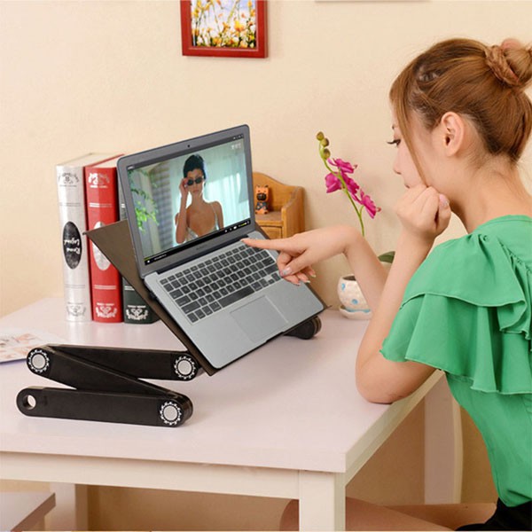 Bàn Kê Laptop Thông Minh Có Thể Xoay 360 Độ (Có Quạt Tản Nhiệt)