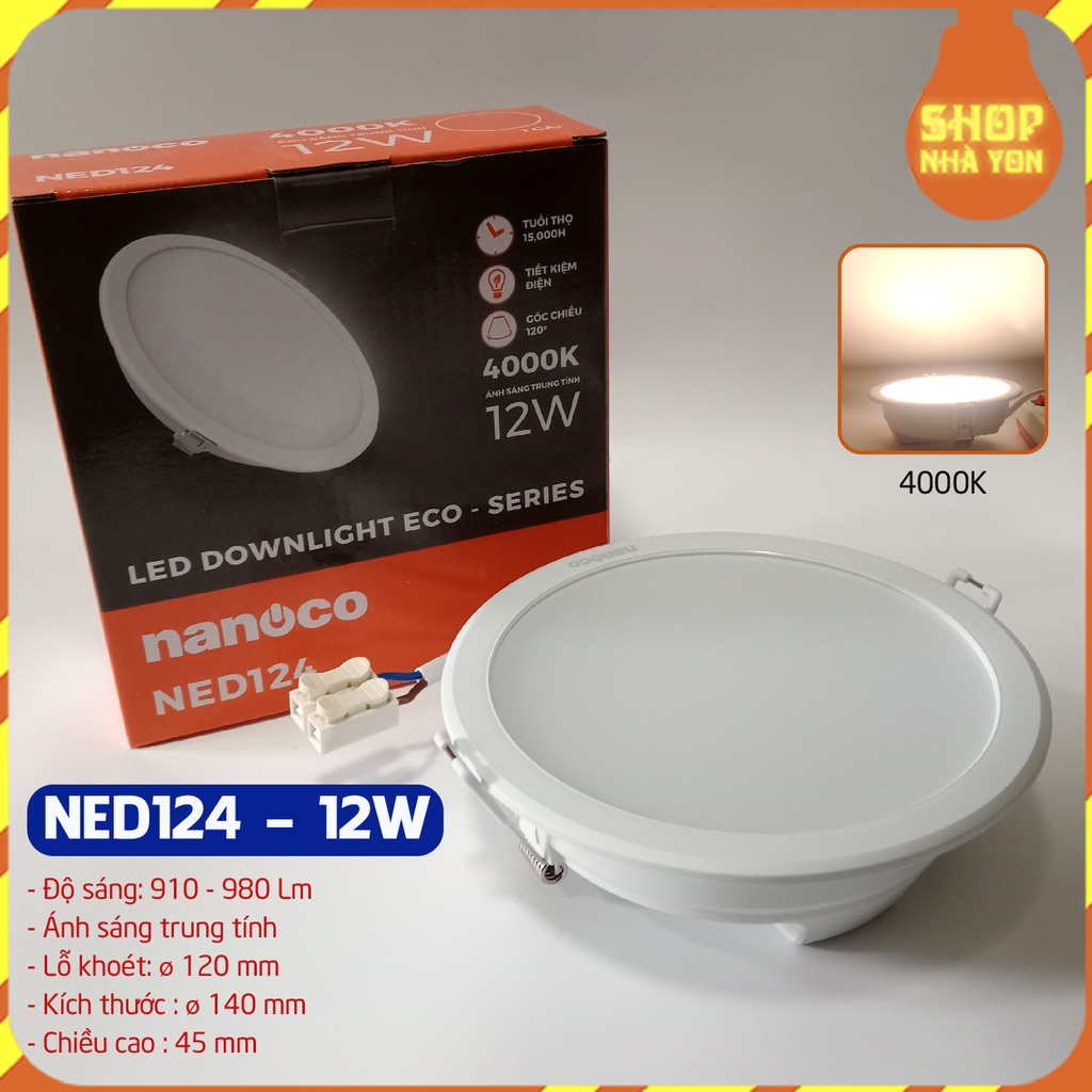 Đèn LED âm trần 9W, 7W, 12W siêu mỏng Panasonic - Nanoco 1 chế độ trắng, 3 chế độ màu bảo hành 2 năm