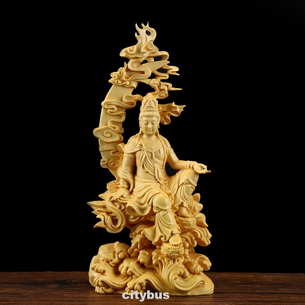 Mô hình tượng Phật giáo bằng gỗ dùng trang trí