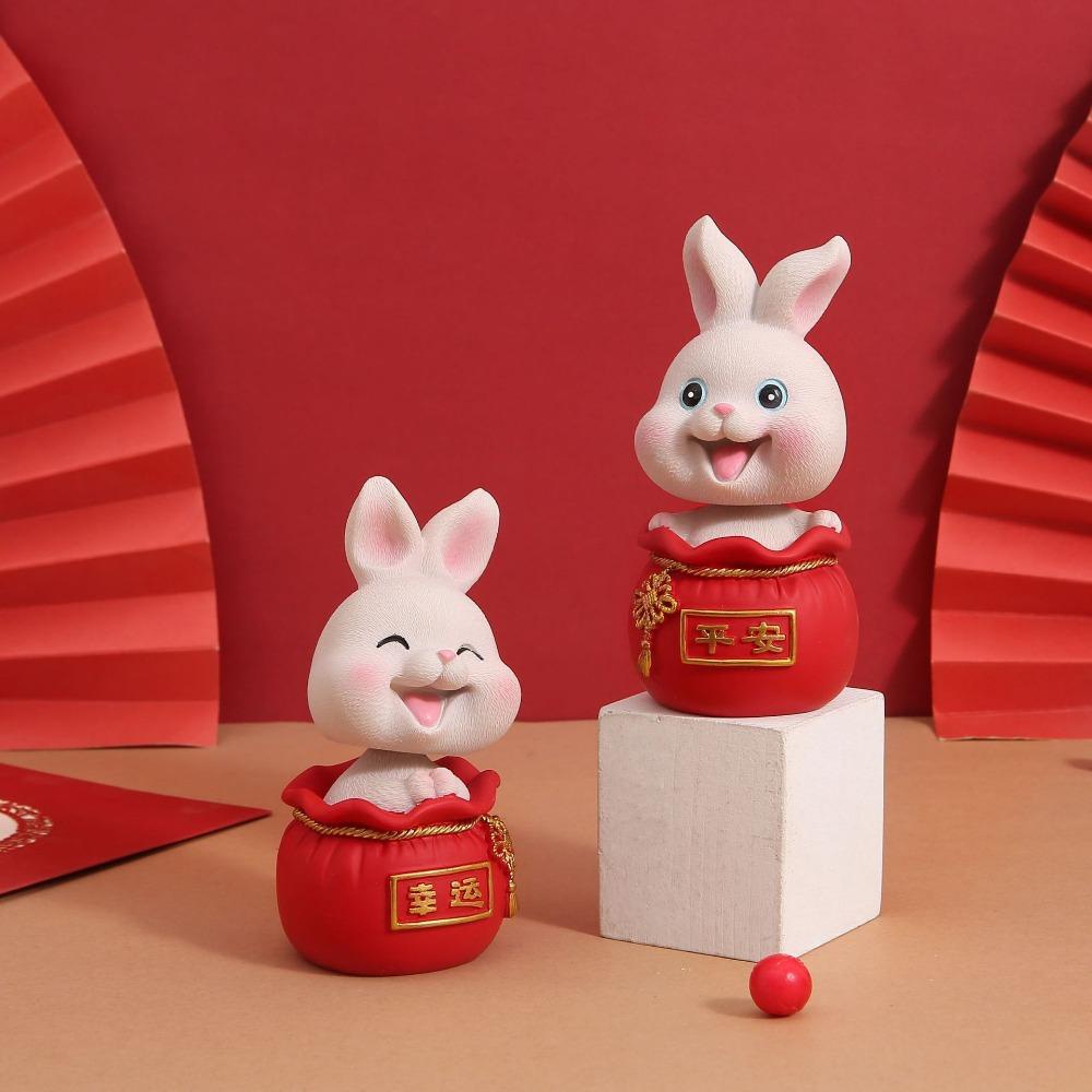 LEISURE Rabbit Miniature Cute Home Decoration Animal Ornament Bunny Ornament