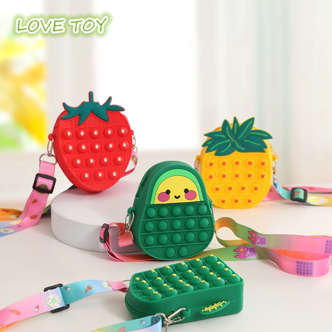 Nkodok Pop It Last Mouse Messenger Kiểu Hoạt Hình Đựng Tiền Xu Đồ Chơi Giảm Căng Thẳng Dành Cho Nữ