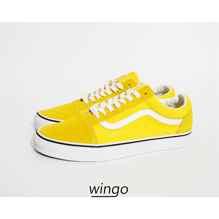 (Giày Chính Hãng) Vans Old Skool Vibrant Yellow/True White