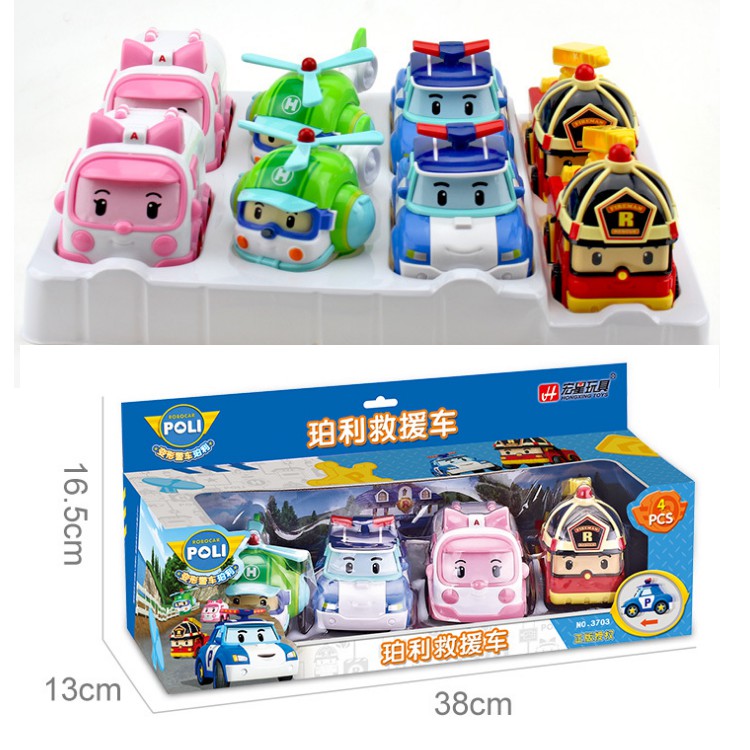 Xe ô tô Robocar Poli chạy đà mô hình cỡ lớn đồ chơi trẻ em