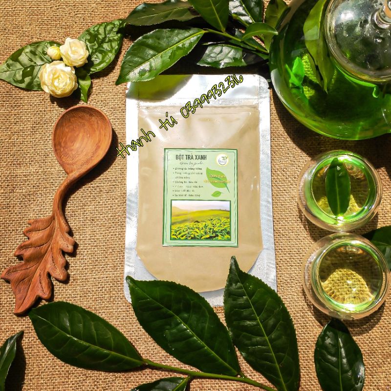 100g bột trà xanh nguyên chất thái nguyên