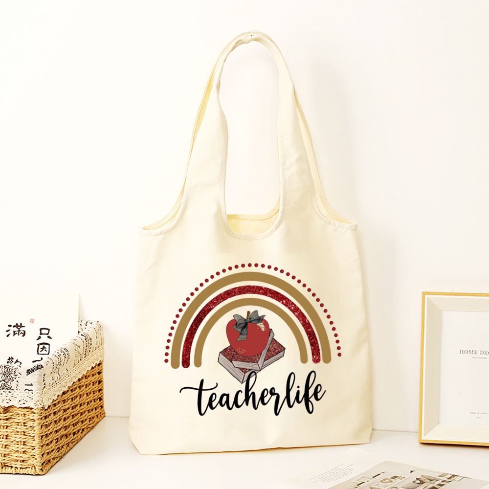 Túi Xách canvas Cỡ Lớn In Họa Tiết Phong Cách retro Thân Thiện Với Môi Trường