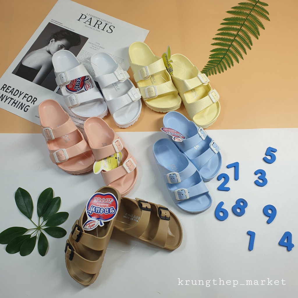 DÉP RED APPLE BG2562 ĐÚC NGUYÊN KHỐI , HAI QUAI SIÊU XINH