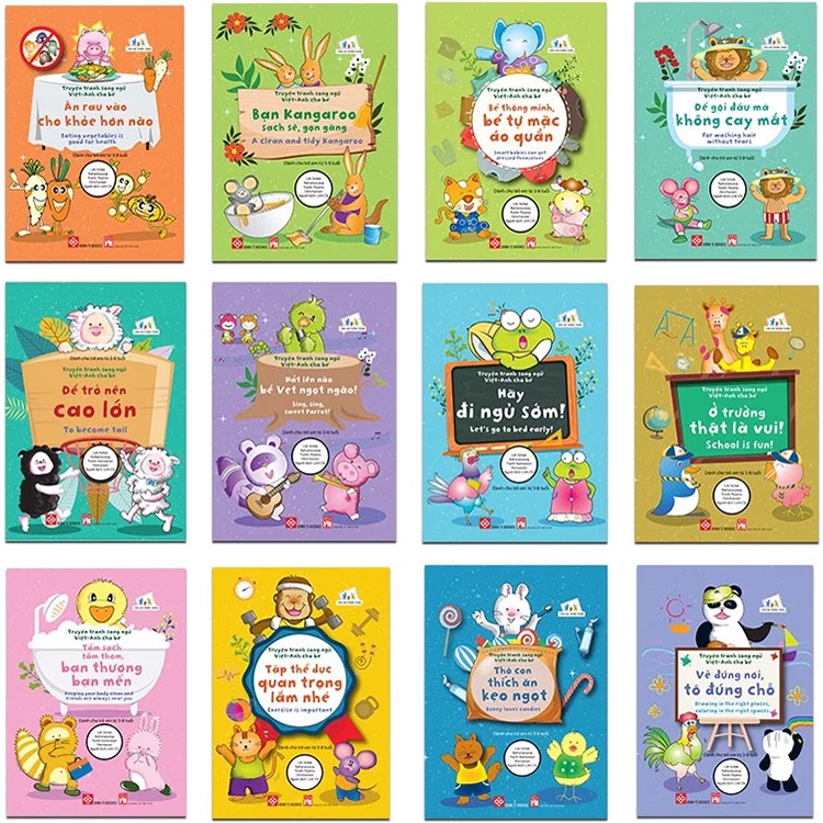 [Mã LT50 giảm 50k đơn 250k] Sách - Truyện tranh song ngữ Việt - Anh cho bé - Cuốn lẻ tự chọn
