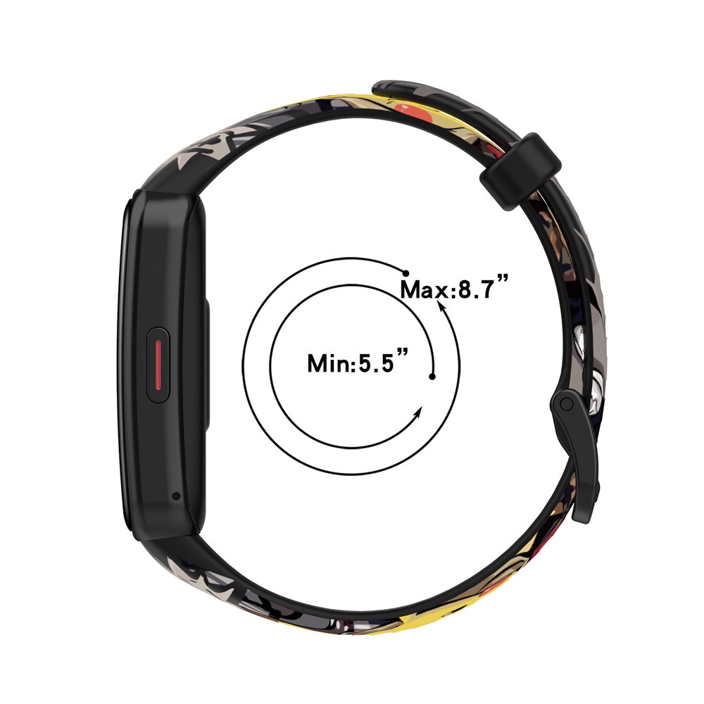 Dây đeo silicone họa tiết hoạt hình cho đồng hồ thông minh Huawei Band 6 Honor band 6