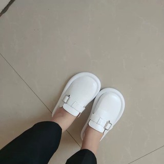 85[SẴN GD 39] Sục da mềm mũi tròn phối khuy (ảnh thật ở cuối)