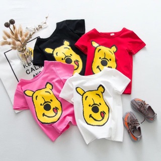 ÁO COTTON HÌNH MẶT GẤU CHO BÉ