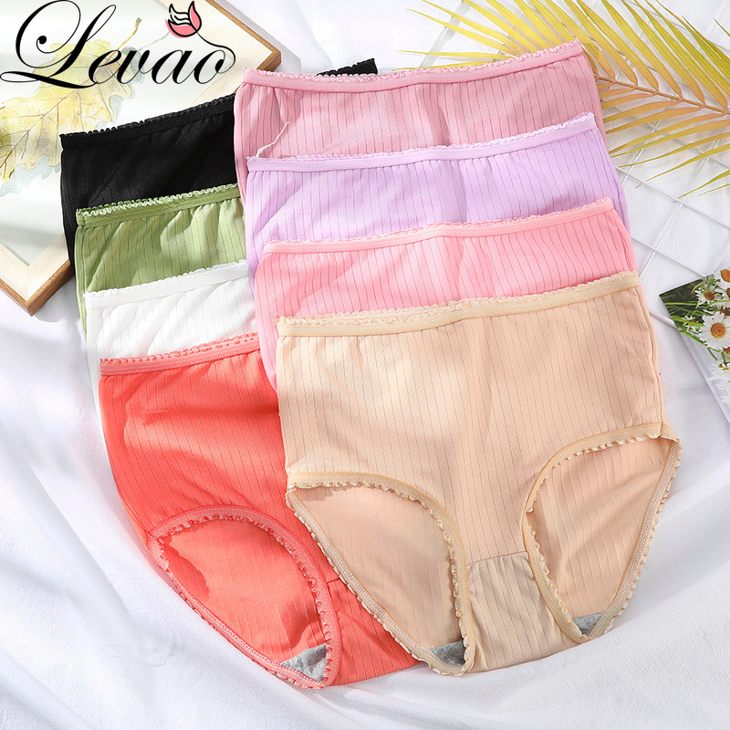 Quần lót Levao phối ren lưng cao thoáng khí cho nữ