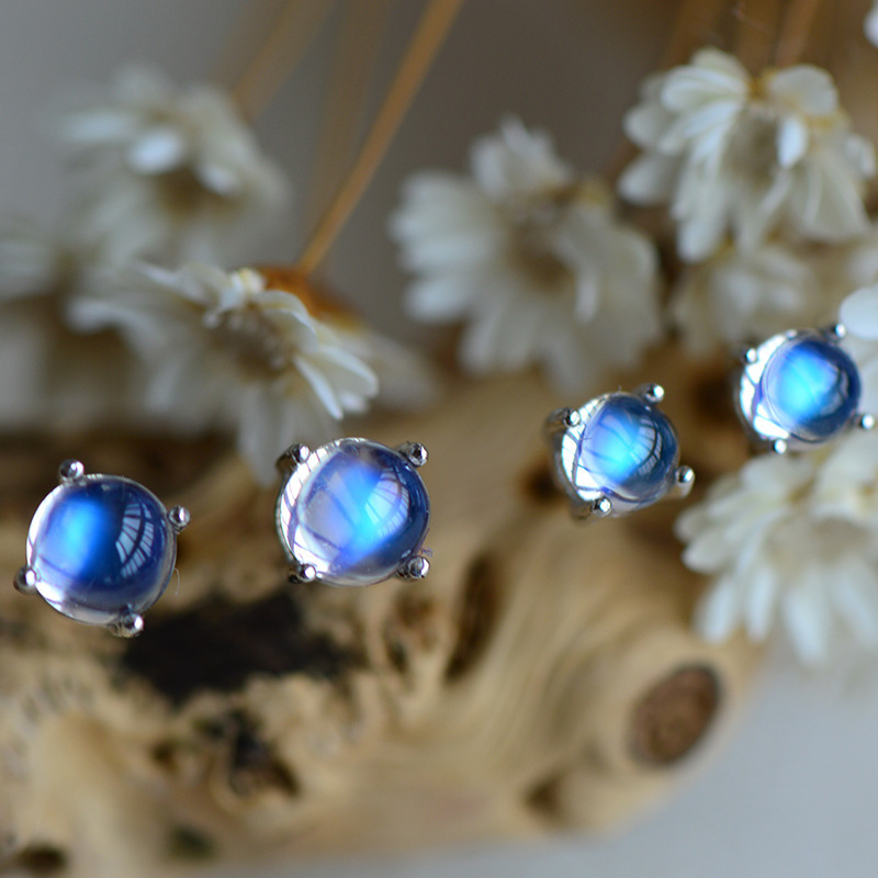 Bông tai đính đá mặt trăng xinh xắn thời trang cho nữ