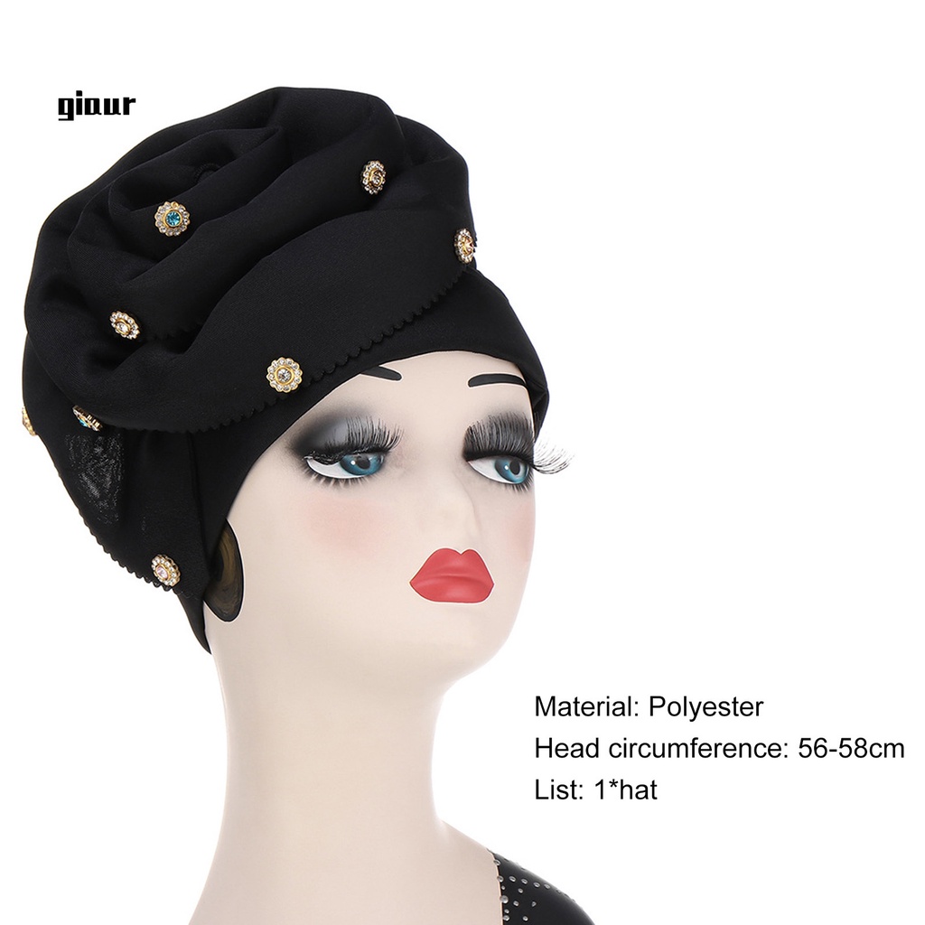 Mũ turban trùm đầu co giãn có thể gấp gọn cho nữ