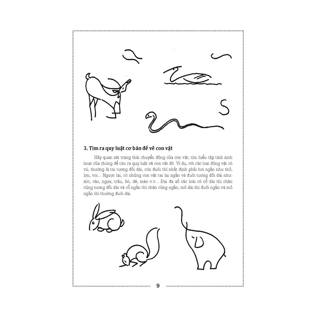 Sách - Hội Họa Phổ Thông: Kỹ Thuật Vẽ Loài Vật Bằng Nét Bút Đơn Giản (Tập 3)