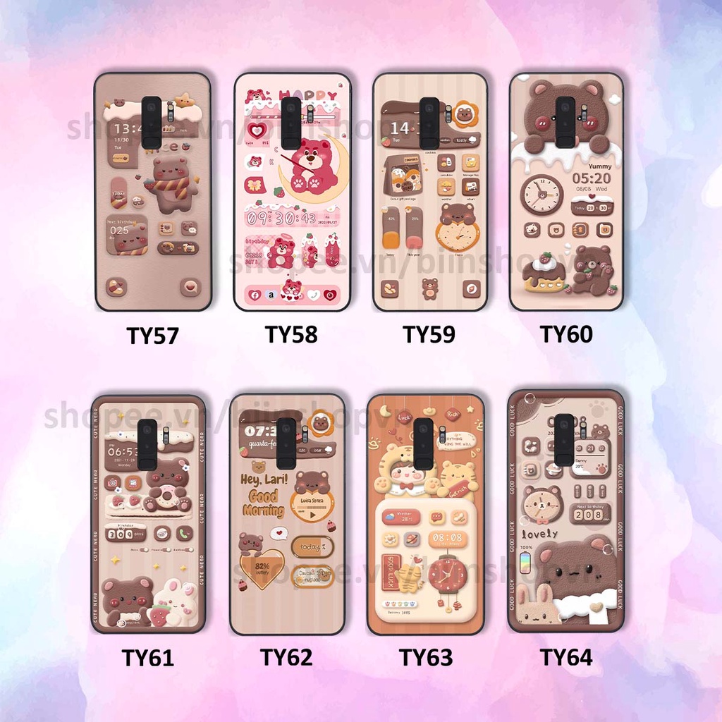 Ốp Samsung S9 / S9 Plus / S9+ in 3D icon gấu nổi siêu xinh, siêu đáng yêu, cá tính phong cách