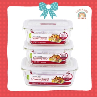 Bộ 3 Hộp Thủy Tinh Lock&Lock Euro LLG429S3 (2 hộp 740ml, 1 hộp 1130ml)