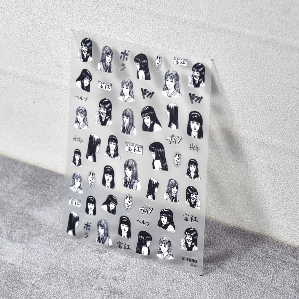 Miếng Dán Trang Trí Móng Tay Họa Tiết Truyện Tranh Fujiang 1889